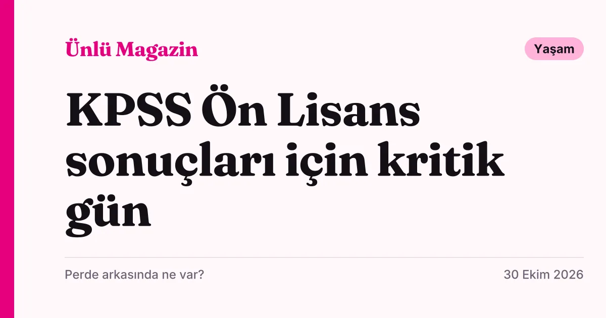 2026 KPSS Ön Lisans sonuçlarının ÖSYM tarafından açıklanmasını duyuran tipografik haber kartı